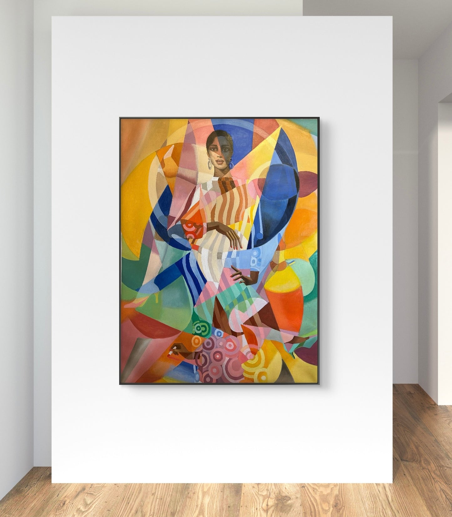 «Severini Ballerina» painting of Norwegian artist Edvarda mounted on a wall.