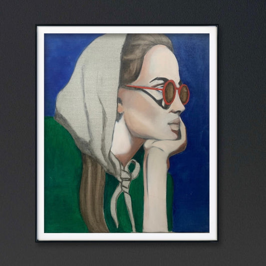 "I cannot stop thinking", artwork on paper by Norwegian artist Edvarda