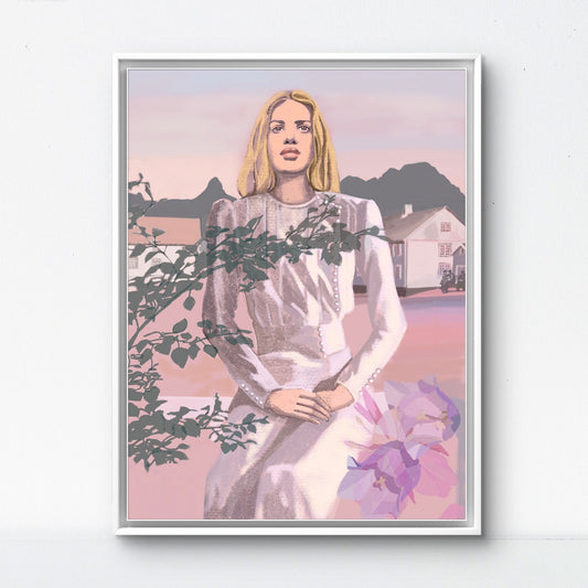 "Victoria" framed artwork by Norwegian artist Edvarda