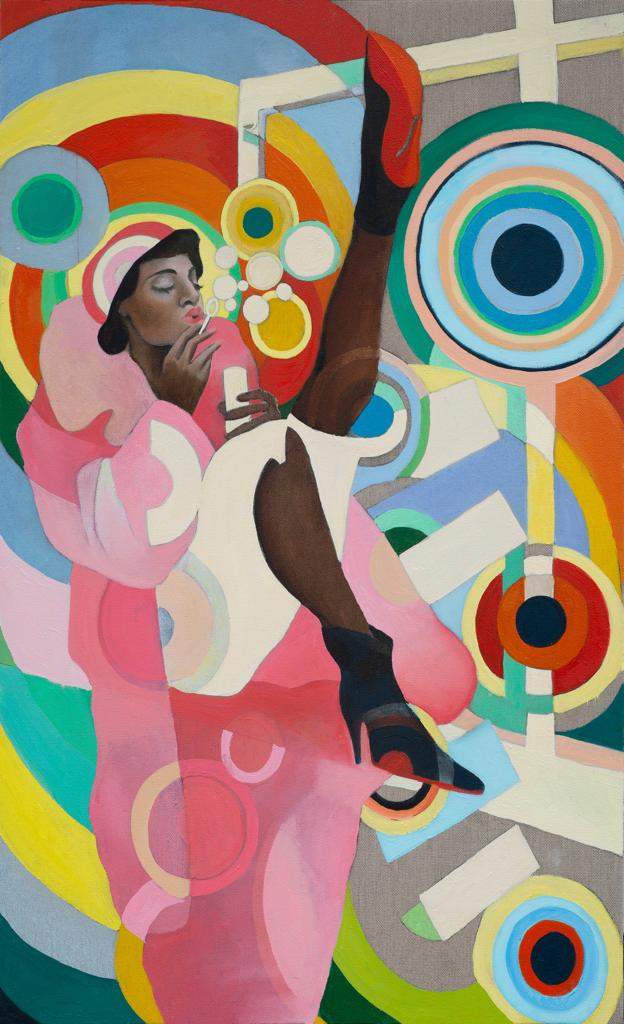 "Sister Delaunay" painting by Norwegian artist Edvarda
