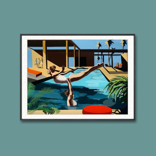 "Elevate Yourself", framed artwork by Norwegian artist Edvarda