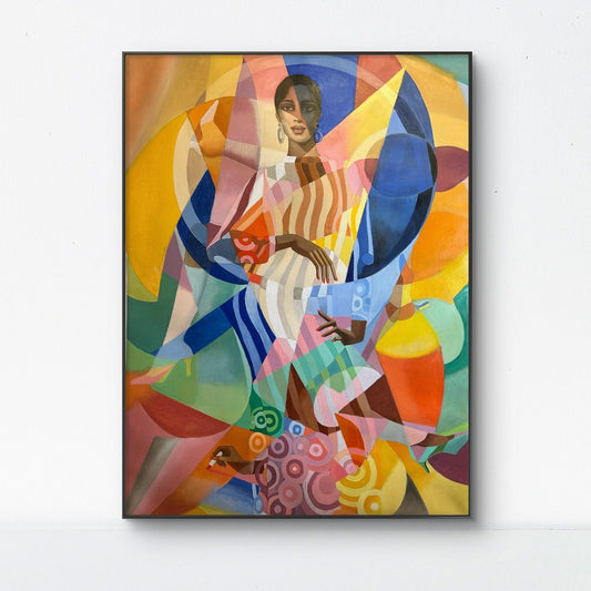 "Severini Ballerina", framed, painting by Norwegian artist Edvarda