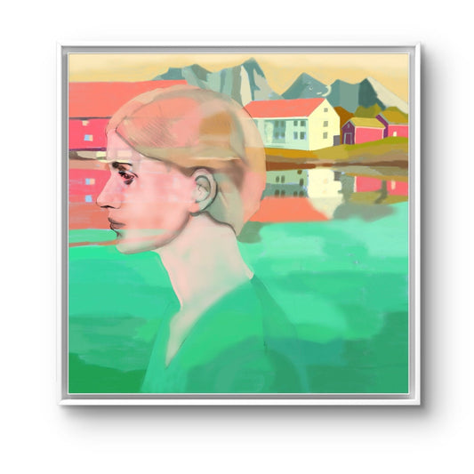 "Sirilund" framed artwork by Norwegian artist Edvarda