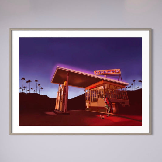 "Dreamstation" framed artwork by Norwegian artist Edvarda