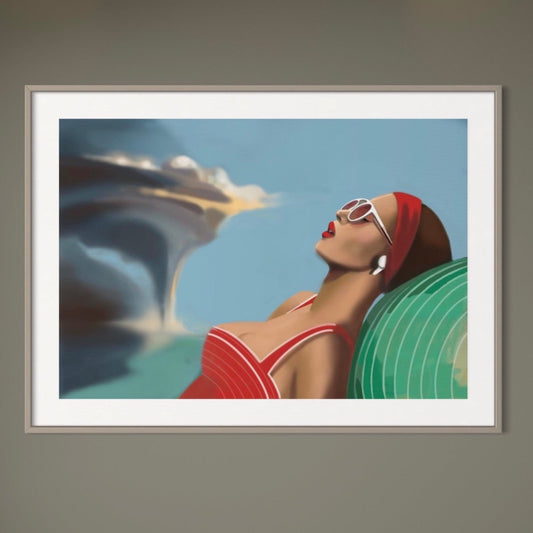 "Tornado" framed artwork by Norwegian artist Edvarda