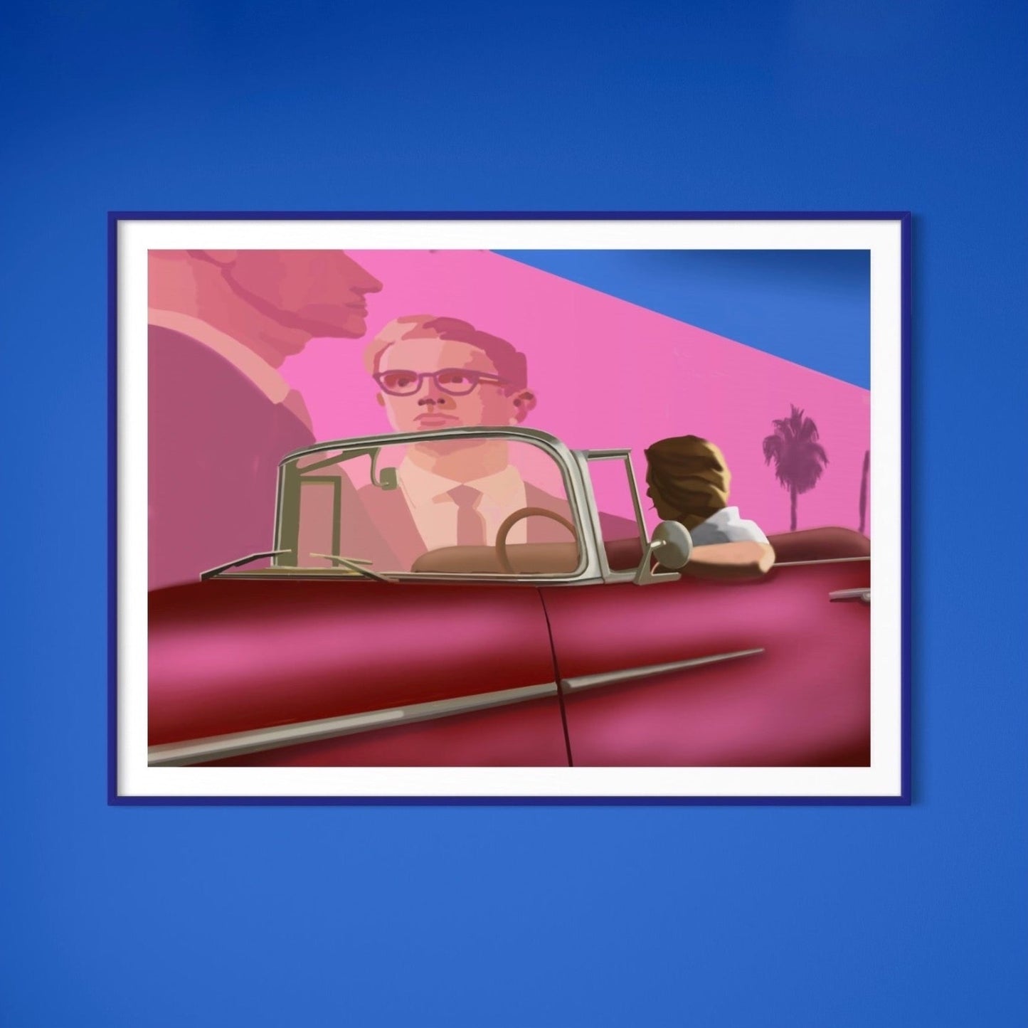 "Single man" framed artwork by Norwegian artist Edvarda