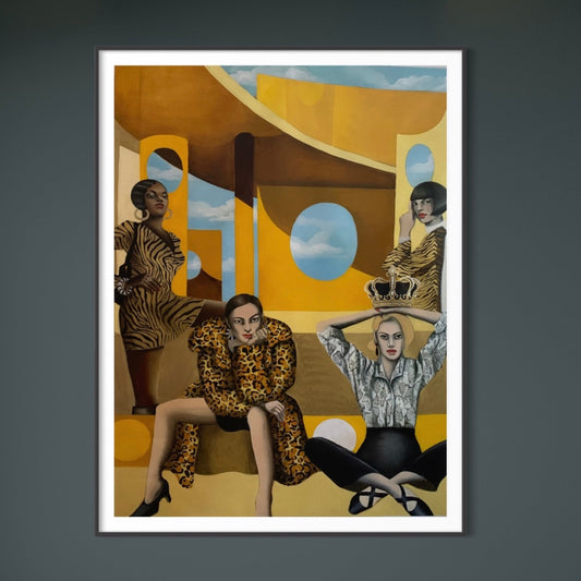 "Queens" painting by Norwegian artist Edvarda