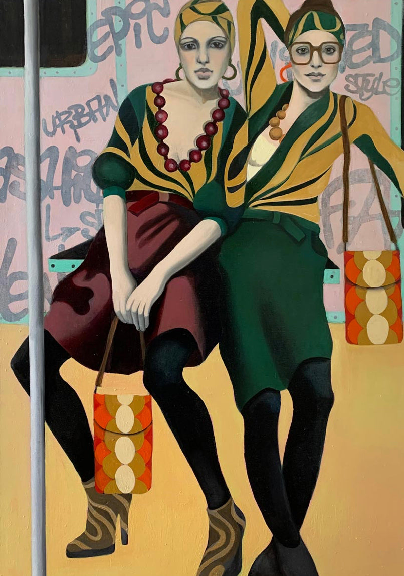 "Retro Chic", painting by Norwegian artist Edvarda