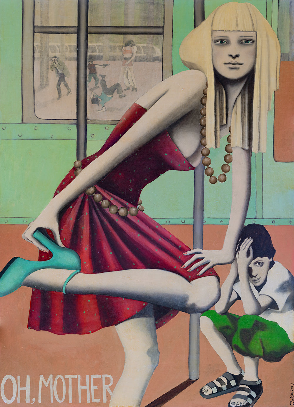 "Oh Mother" painting by Norwegian artist Edvarda