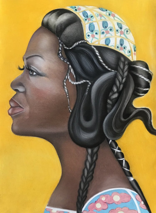 Profile portrait of Ophra Winfrey by Norwegian artist Edvarda