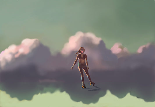 "Roller Girl" artwork by Norwegian artist Edvarda
