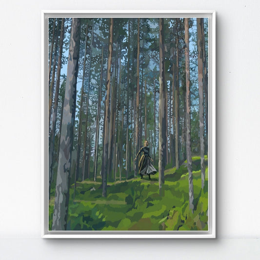 "The forest" framed artwork by Norwegian artist Edvarda
