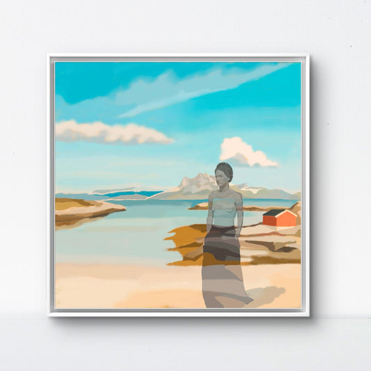 "Edvarda" framed artwork by Norwegian artist Edvarda