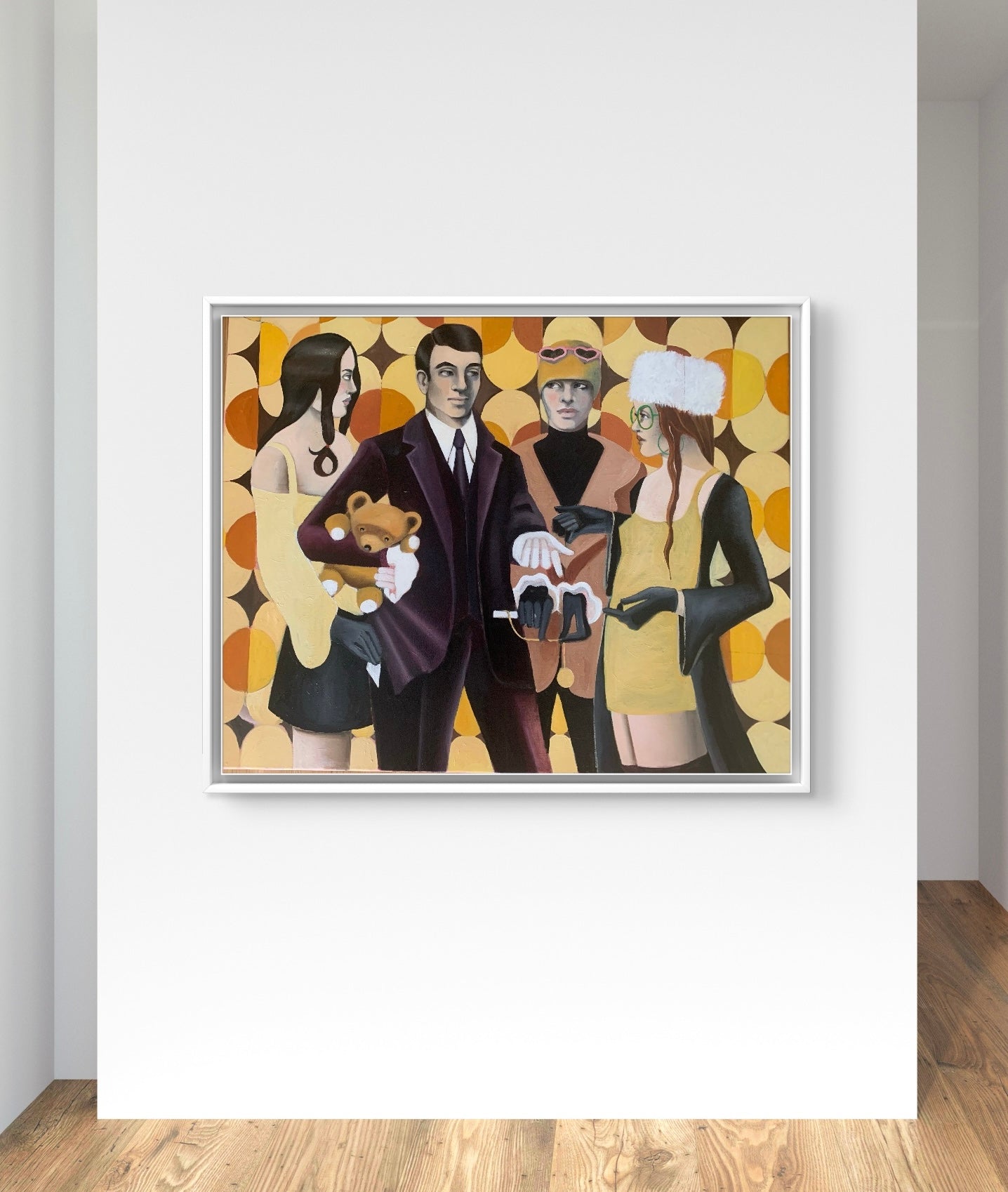 «The fortuneteller» painting of Norwegian artist Edvarda mounted on a wall.