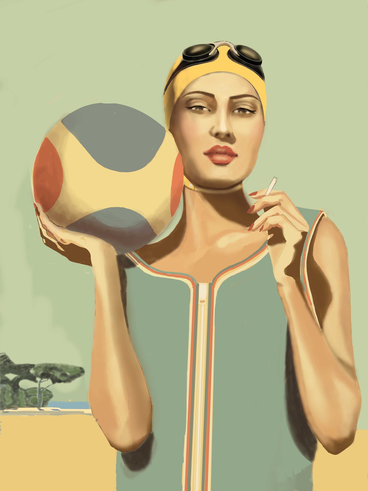 "I´ve got the ball" artwork by Norwegian artist Edvarda