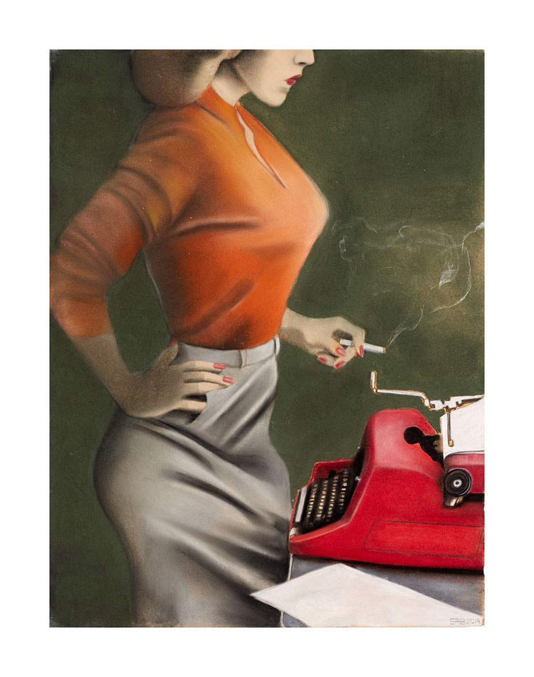 "Deadline" drawing  by Norwegian artist Edvarda 