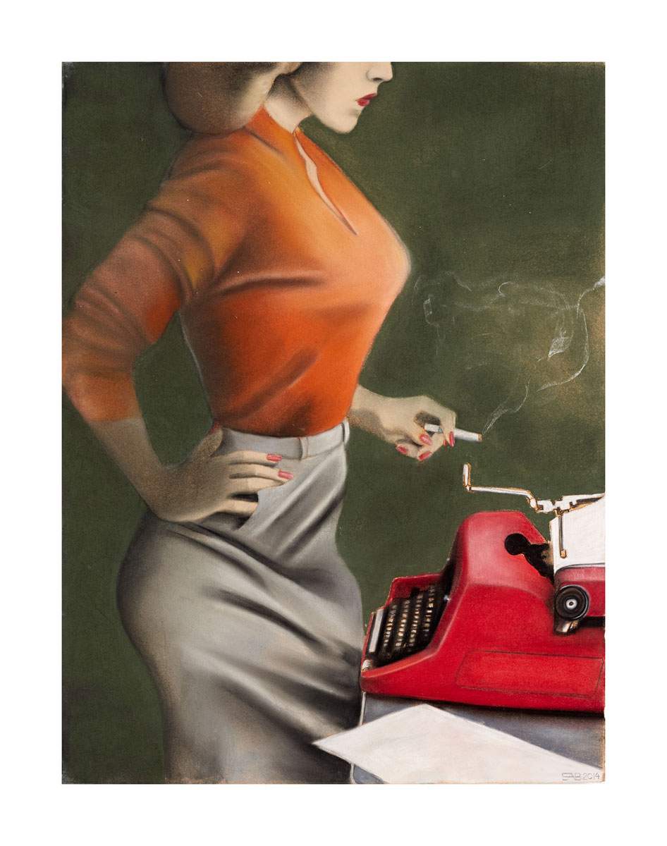 "Deadline" drawing  by Norwegian artist Edvarda 