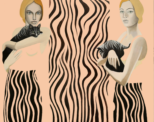 "Kittens" nude, artwork by Norwegian artist Edvarda 