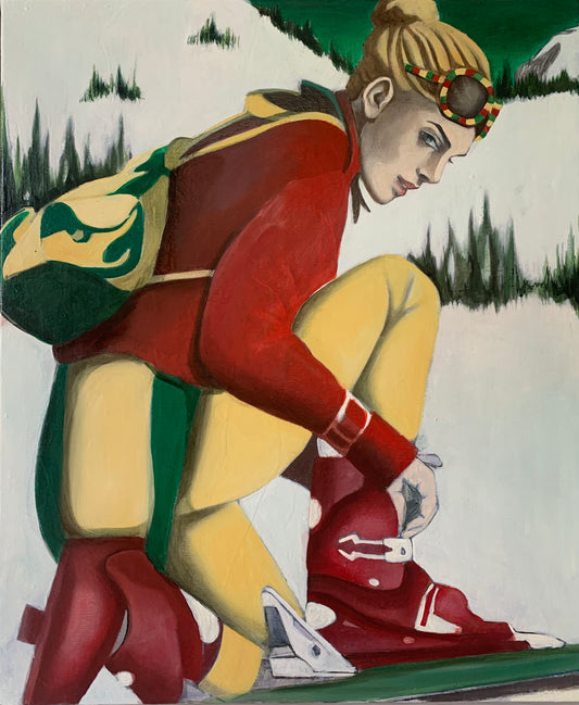 "Kvikklunsj", painting  by Norwegian artist Edvarda 
