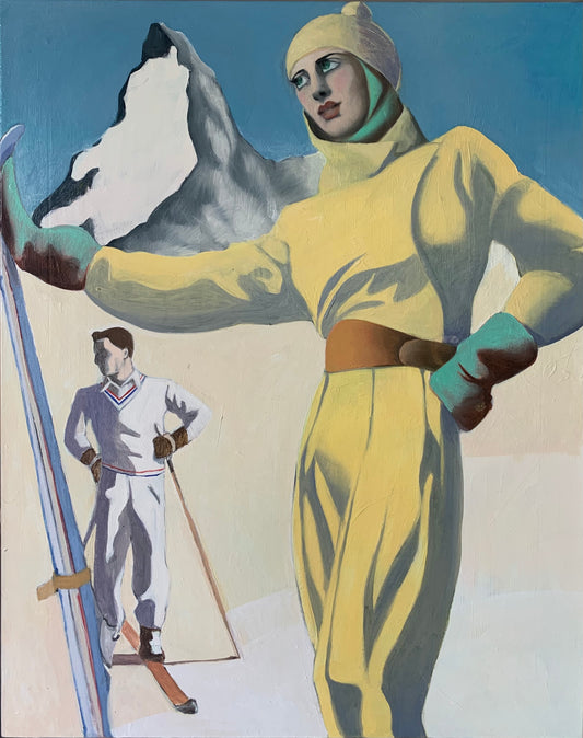 "Peak Performance", painting  by Norwegian artist Edvarda 