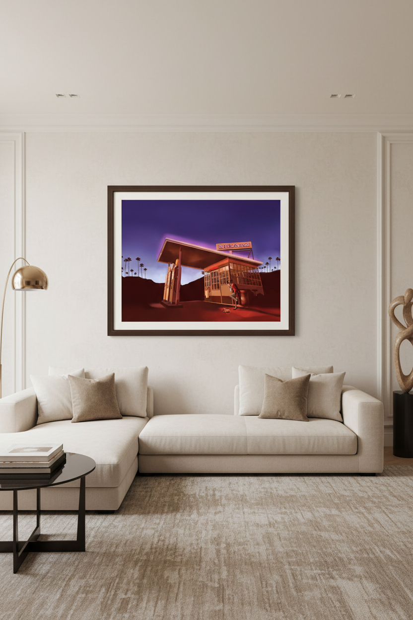 Dreamstation kunsttrykk L – 100×75 cm som statement piece på stor vegg