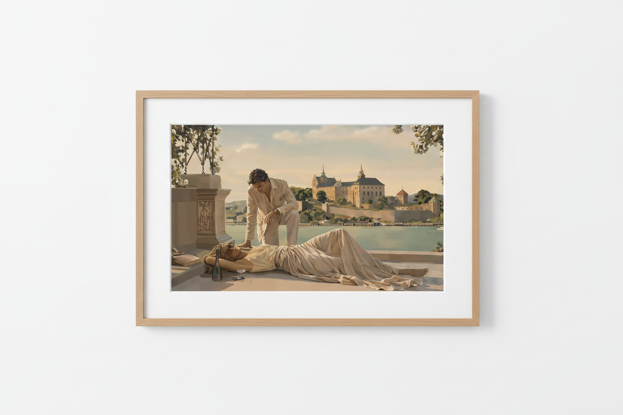 Noble Lovers – Tynn eikramme med passepartout
