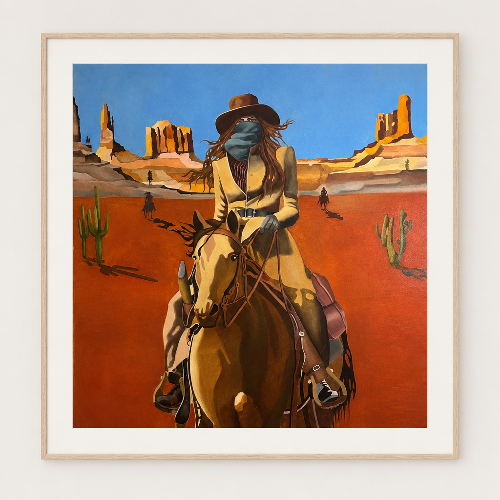 Say a prayer for the cowgirl med tynn eikelist og passepartout