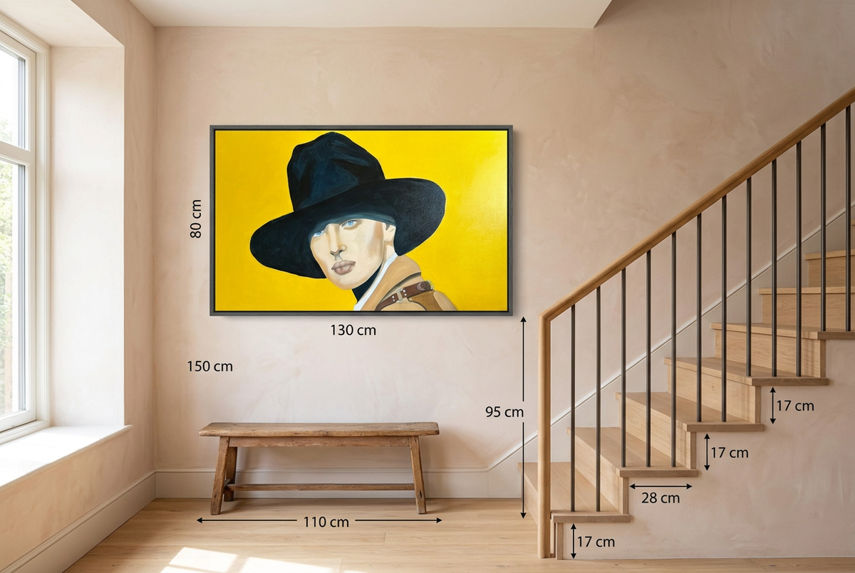 The Ten-Gallon Hat ved en lys eiketrapp